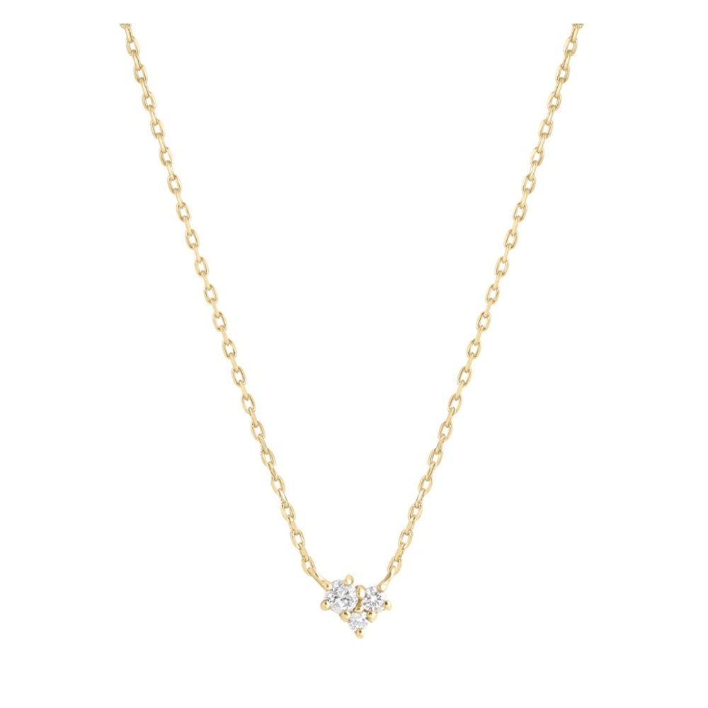 Electric Picks Diamond Heart and Gold Necklace